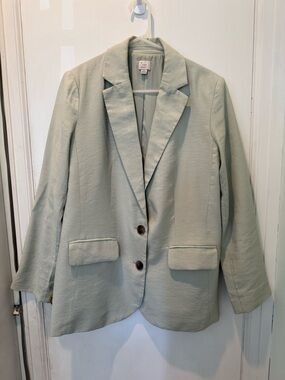 A New Day Women's Light Sage Single-breasted Blazer